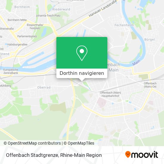 Offenbach Stadtgrenze Karte