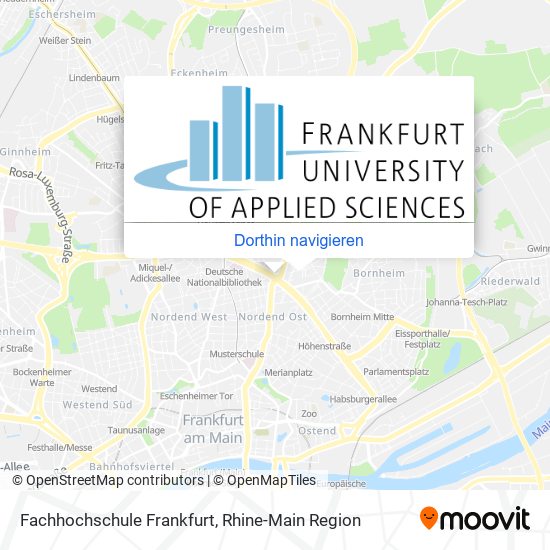 Fachhochschule Frankfurt Karte