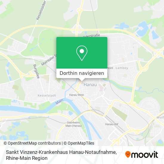 Sankt Vinzenz-Krankenhaus Hanau-Notaufnahme Karte