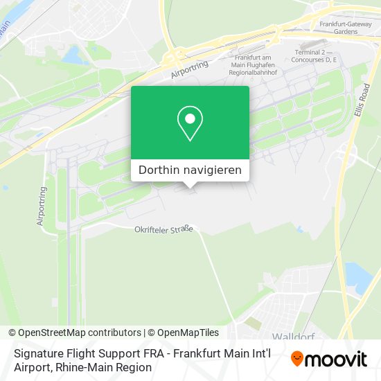 Signature Flight Support FRA - Frankfurt Main Int'l Airport Karte