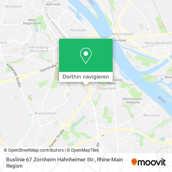 Buslinie 67 Zornheim Hahnheimer Str. Karte