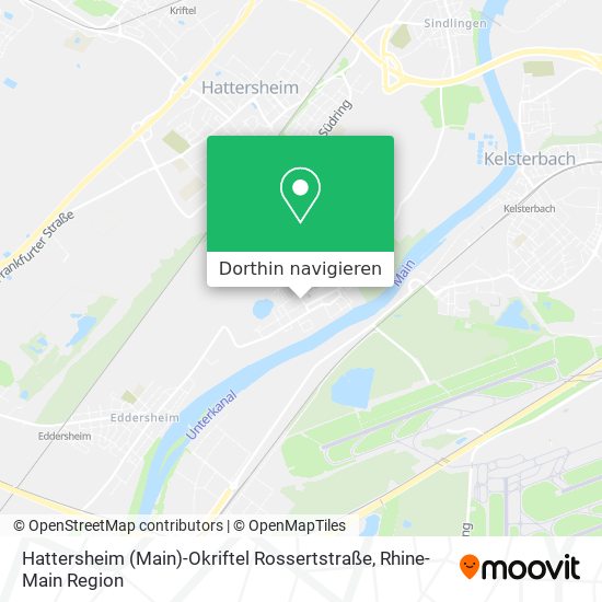 Hattersheim (Main)-Okriftel Rossertstraße Karte
