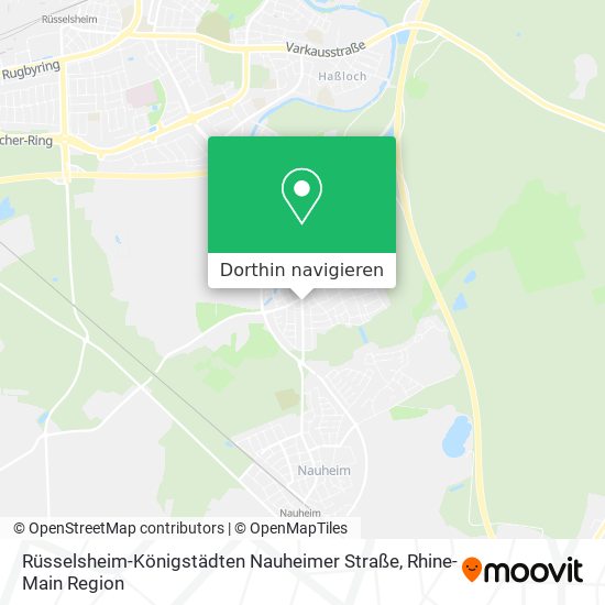 Rüsselsheim-Königstädten Nauheimer Straße Karte