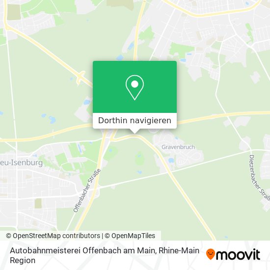Autobahnmeisterei Offenbach am Main Karte