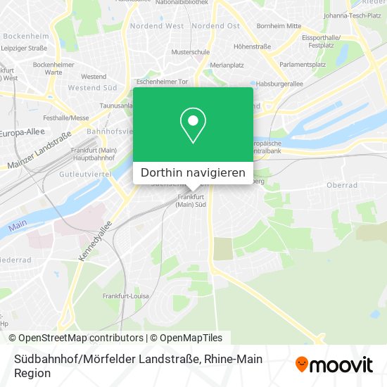 Südbahnhof / Mörfelder Landstraße Karte