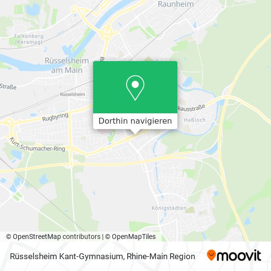 Rüsselsheim Kant-Gymnasium Karte