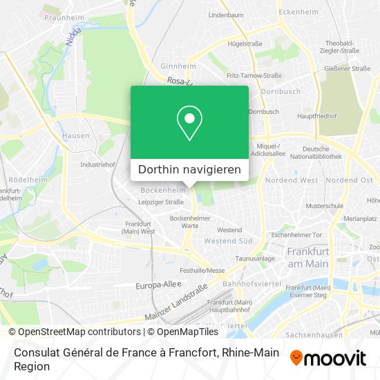 Consulat Général de France à Francfort Karte