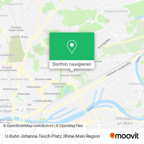 U-Bahn Johanna-Tesch-Platz Karte
