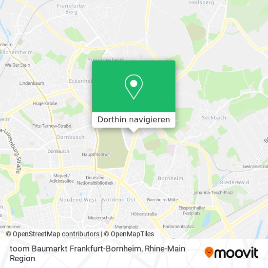 toom Baumarkt Frankfurt-Bornheim Karte