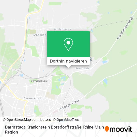 Darmstadt-Kranichstein Borsdorffstraße Karte