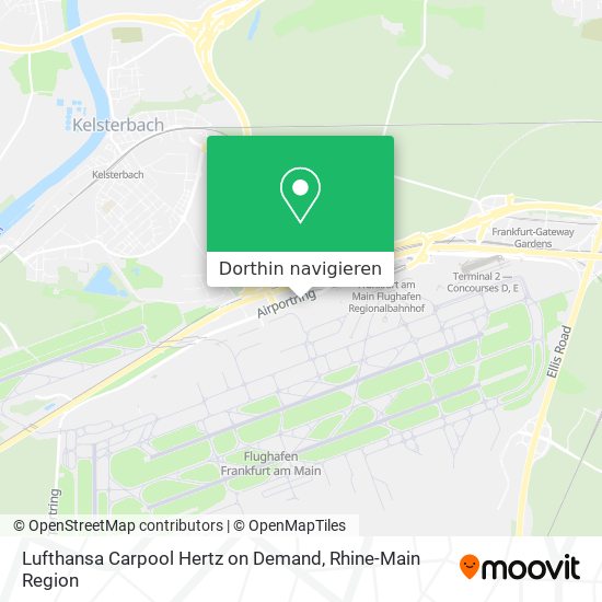 Lufthansa Carpool Hertz on Demand Karte
