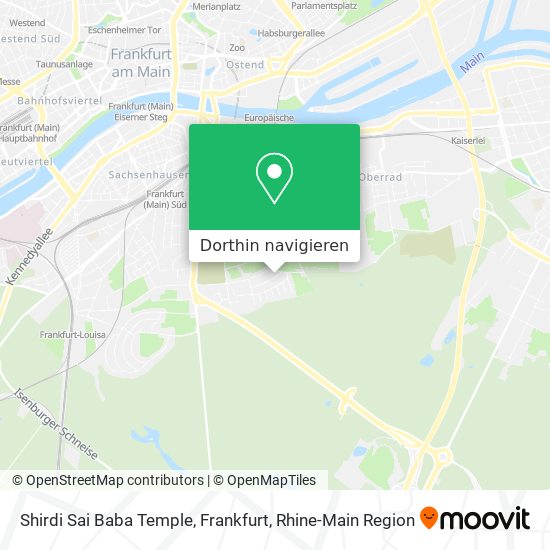 Shirdi Sai Baba Temple, Frankfurt Karte