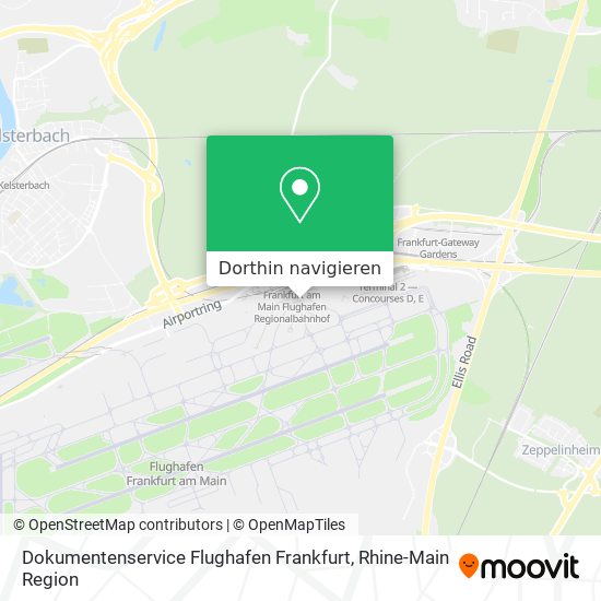 Dokumentenservice Flughafen Frankfurt Karte
