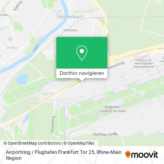 Airportring / Flughafen Frankfurt Tor 25 Karte