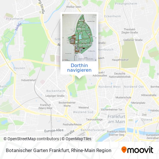 Botanischer Garten Frankfurt Karte