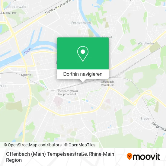 Offenbach (Main) Tempelseestraße Karte
