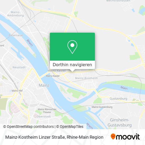 Mainz-Kostheim Linzer Straße Karte