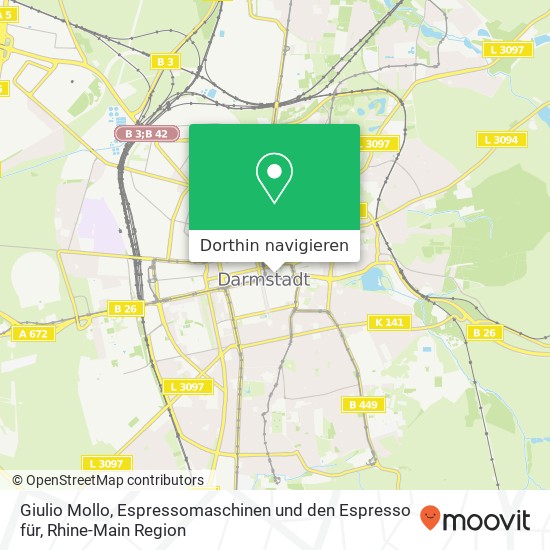 Giulio Mollo, Espressomaschinen und den Espresso für, Rheinstraße 1 64283 Darmstadt Karte
