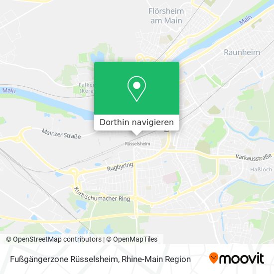 Fußgängerzone Rüsselsheim Karte