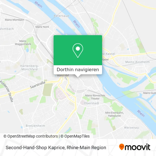 Second-Hand-Shop Kaprice Karte