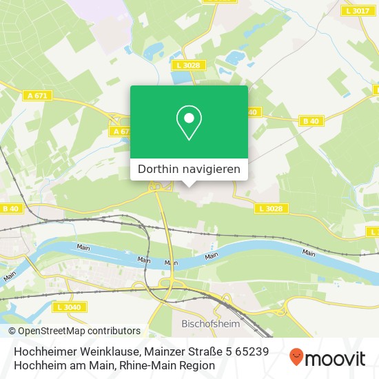 Hochheimer Weinklause, Mainzer Straße 5 65239 Hochheim am Main Karte