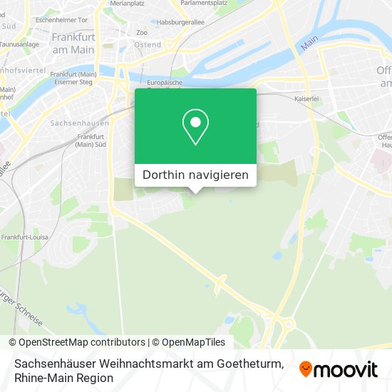 Sachsenhäuser Weihnachtsmarkt am Goetheturm Karte