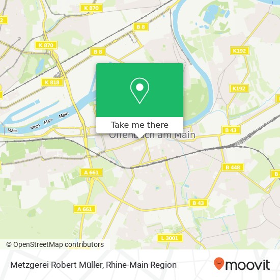 Metzgerei Robert Müller, Frankfurter Straße 66 63067 Offenbach am Main Karte