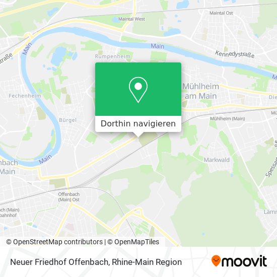 Neuer Friedhof Offenbach Karte