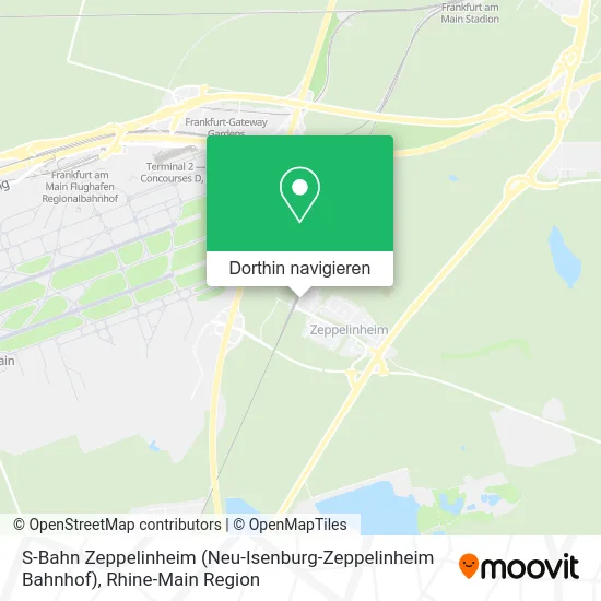 S-Bahn Zeppelinheim (Neu-Isenburg-Zeppelinheim Bahnhof) Karte