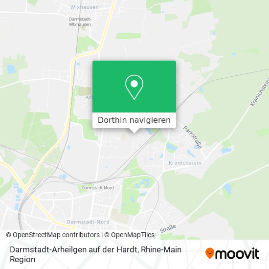 Darmstadt-Arheilgen auf der Hardt Karte