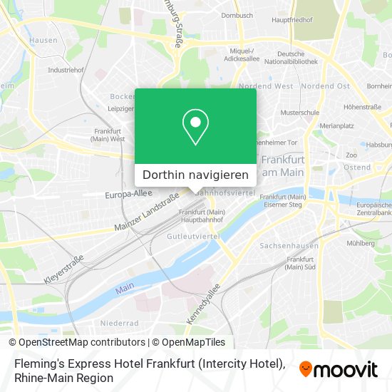 Fleming's Express Hotel Frankfurt (Intercity Hotel) Karte