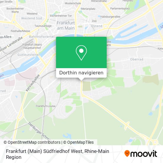 Frankfurt (Main) Südfriedhof West Karte