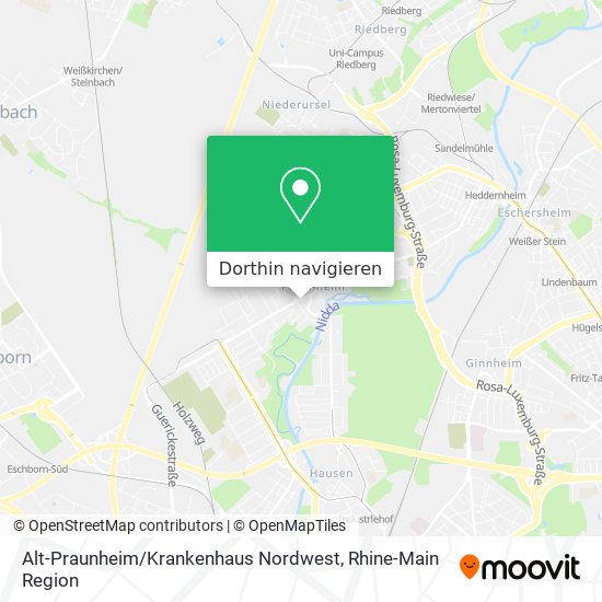 Alt-Praunheim / Krankenhaus Nordwest Karte