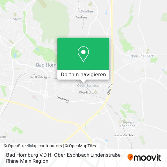 Bad Homburg V.D.H.-Ober-Eschbach Lindenstraße Karte