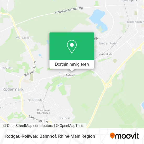 Rodgau-Rollwald Bahnhof Karte