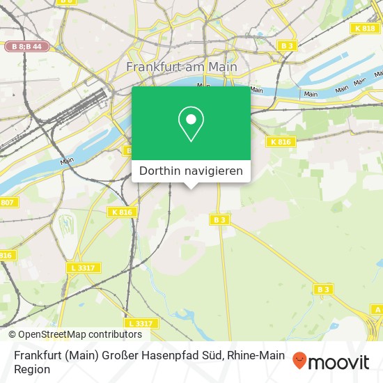 Frankfurt (Main) Großer Hasenpfad Süd Karte