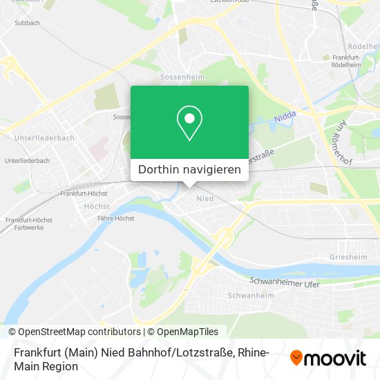 Frankfurt (Main) Nied Bahnhof / Lotzstraße Karte