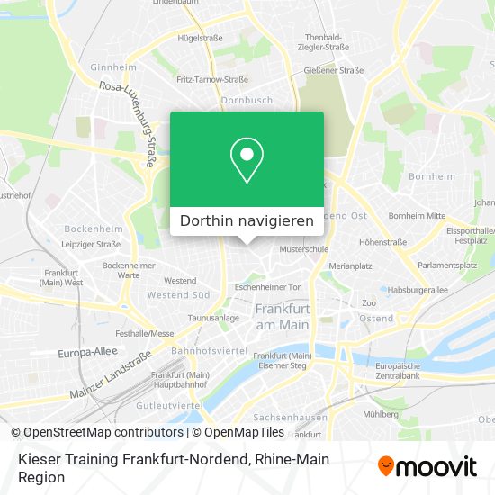 Kieser Training Frankfurt-Nordend Karte