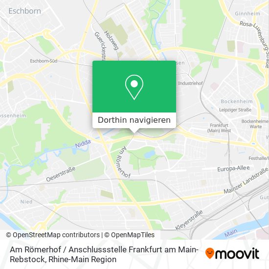 Am Römerhof / Anschlussstelle Frankfurt am Main-Rebstock Karte