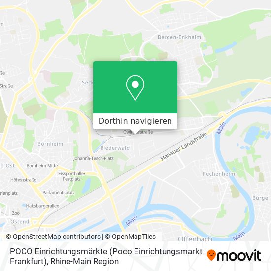 POCO Einrichtungsmärkte (Poco Einrichtungsmarkt Frankfurt) Karte