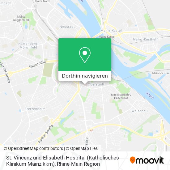 St. Vincenz und Elisabeth Hospital (Katholisches Klinikum Mainz kkm) Karte
