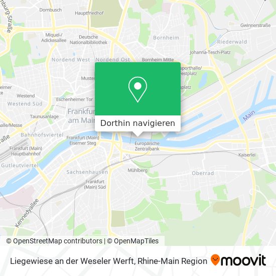 Liegewiese an der Weseler Werft Karte