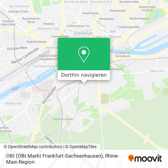 OBI (OBI Markt Frankfurt-Sachsenhausen) Karte