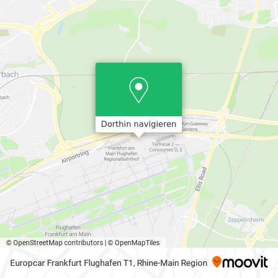 Europcar Frankfurt Flughafen T1 Karte