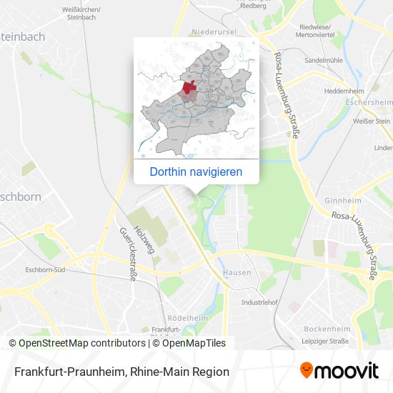 Frankfurt-Praunheim Karte