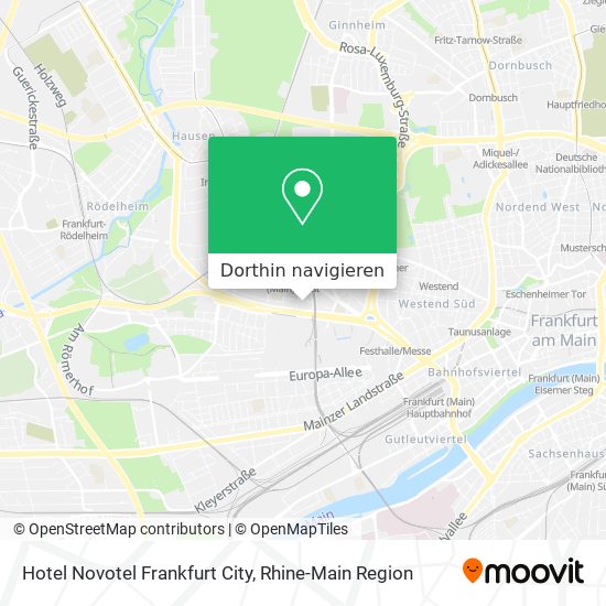 Hotel Novotel Frankfurt City Karte