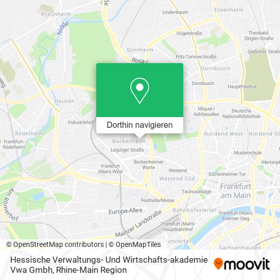 Hessische Verwaltungs- Und Wirtschafts-akademie Vwa Gmbh Karte