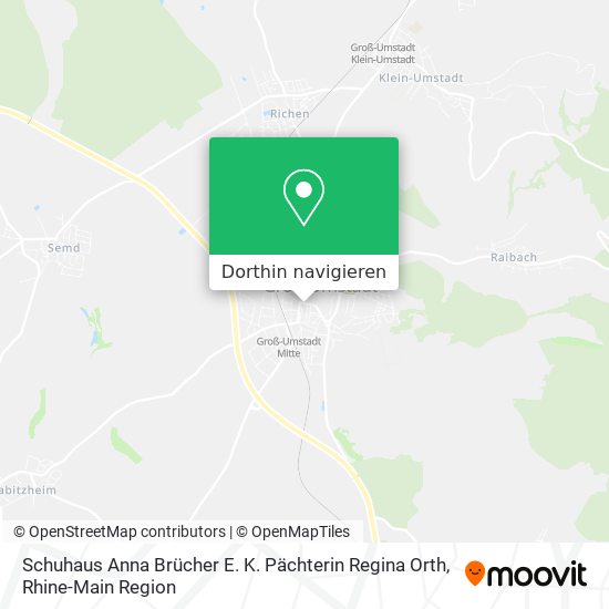 Schuhaus Anna Brücher E. K. Pächterin Regina Orth Karte