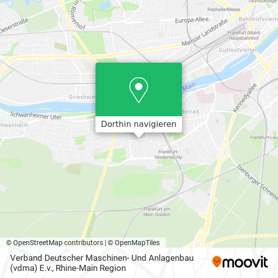 Verband Deutscher Maschinen- Und Anlagenbau (vdma) E.v. Karte