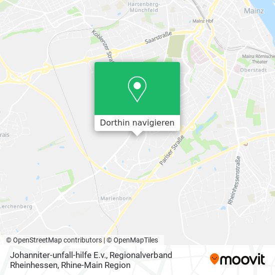 Johanniter-unfall-hilfe E.v., Regionalverband Rheinhessen Karte